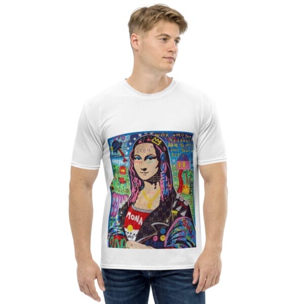 Mona Lisa Premium White Men's t-shirt