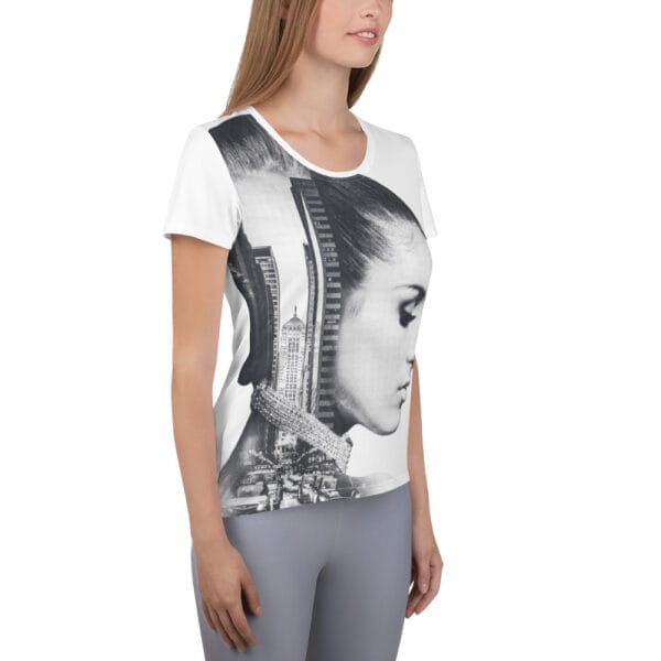 City Muse Women's Athletic White T-shirt - Image 4