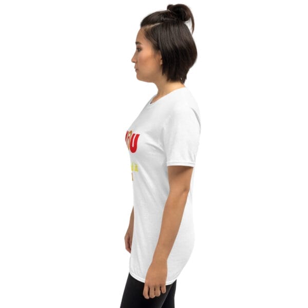 Karma Short-Sleeve Unisex B/W  T-Shirt - Image 11