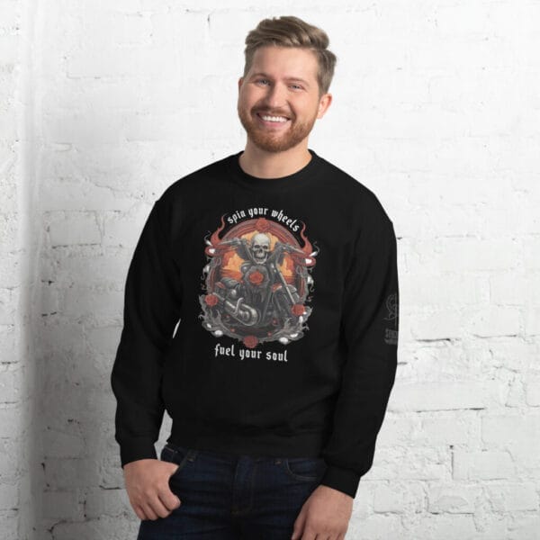 Spin Your Wheels Black Unisex Sweatshirt