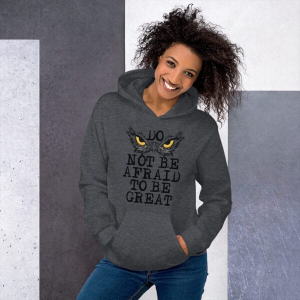 Do not be Afraid Black Unisex Hoodie - Image 100