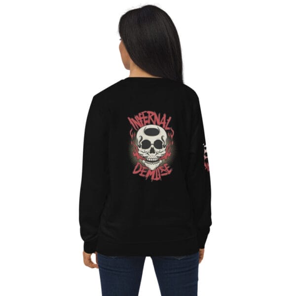 Internal Demise Black Unisex organic sweatshirt - Image 2