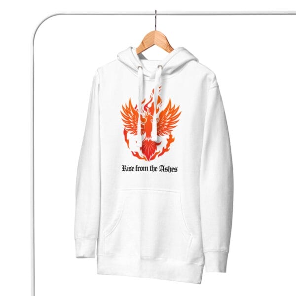 Rise from the ashes - White Premium Unisex Hoodie