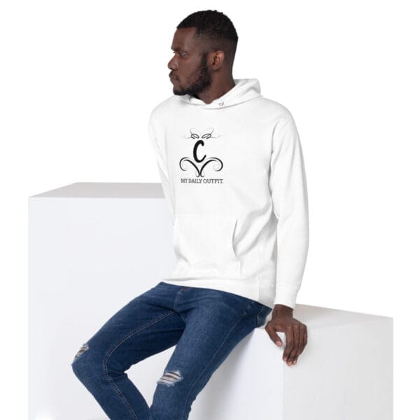 Confidence - Premium White Unisex Hoodie - Image 3