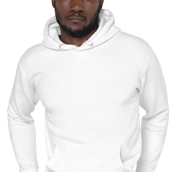 Confidence - Premium White Unisex Hoodie - Image 4