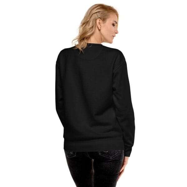 Never Give Up Unisex Black Premium Sweatshirt - Image 7