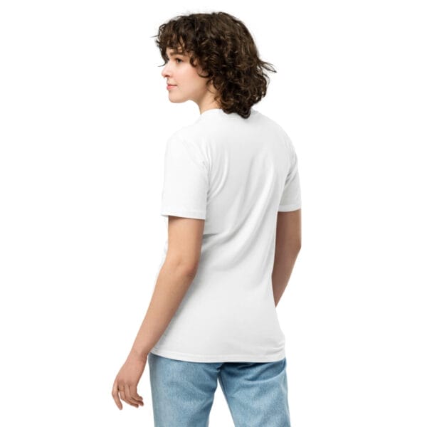 Biker White Unisex premium t-shirt - Image 2