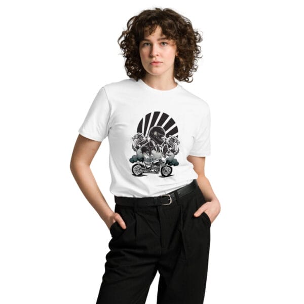 Biker White Unisex premium t-shirt