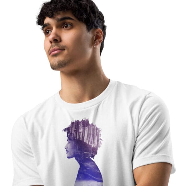 Forest Man Unisex White staple eco t-shirt - Image 3