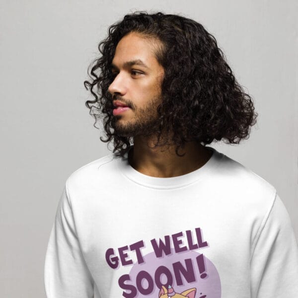 Get well soon Unisex organic sweatshirt - Image 2